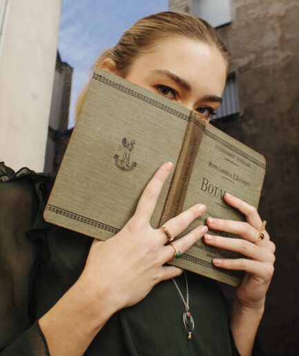 Bague Parchemin diamants unakite