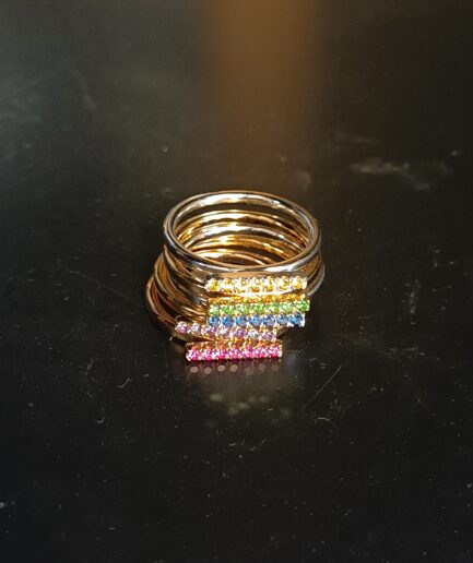 Bague Aquarelle ligne violette