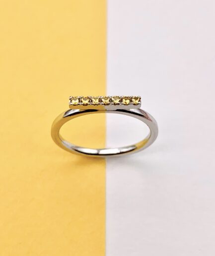 Bague Aquarelle ligne jaune