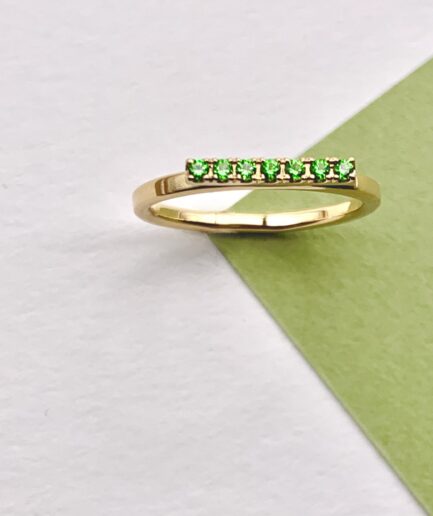 Bague Aquarelle ligne verte