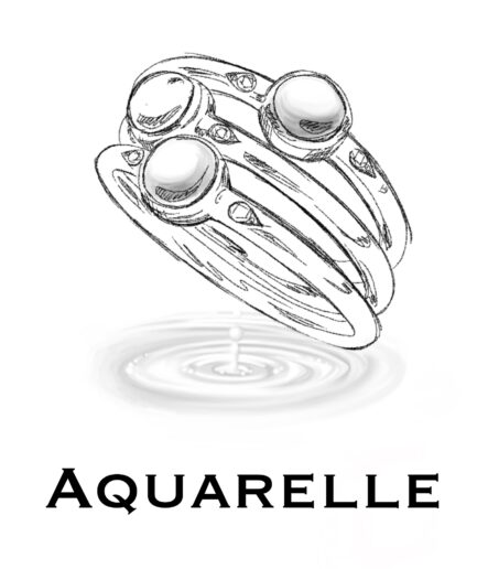 Bague Aquarelle bulle orange