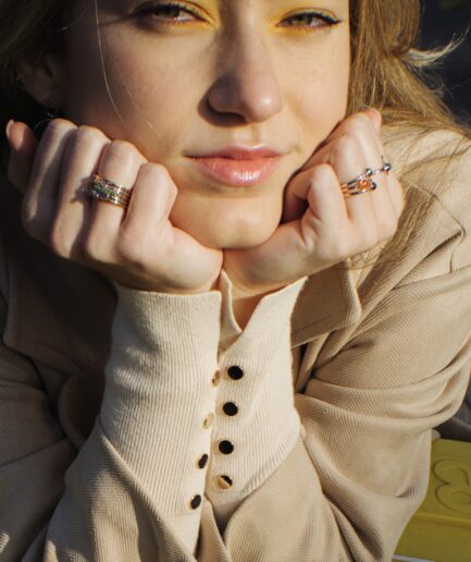 Bague Aquarelle bulle violette