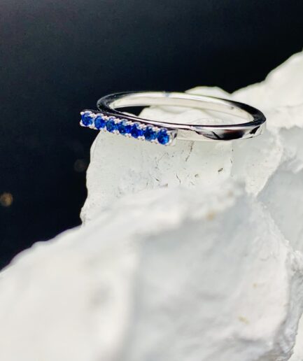 Bague Aquarelle ligne bleue