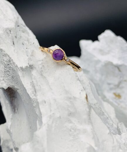 Bague Aquarelle bulle violette