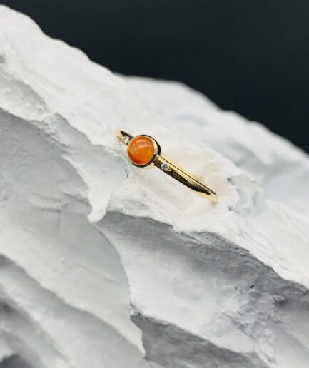 Bague Aquarelle bulle orange