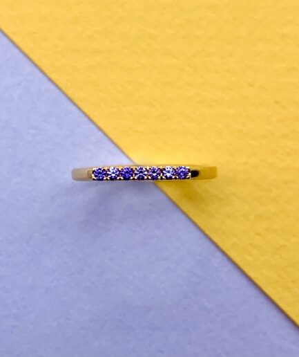 Bague Aquarelle ligne violette